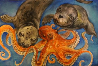 Harbor Seals and Octopus
