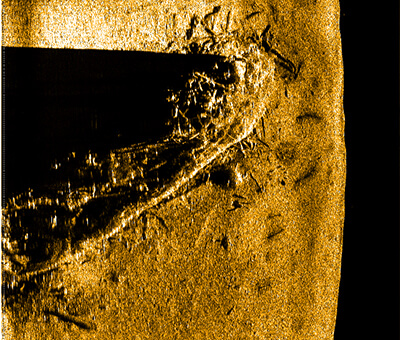 A  scan of a shipwreck