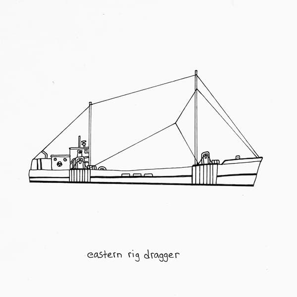 A drawing of a eastern rig dragger