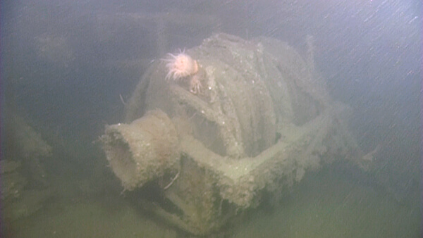 A winch of a shipwreck