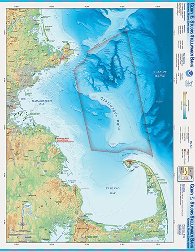 A map of stellwagen bank national marine sanctuary